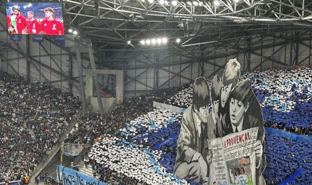 开云官网-友好，对阵利物浦前马赛主场看台打出致敬披头士的TIFO